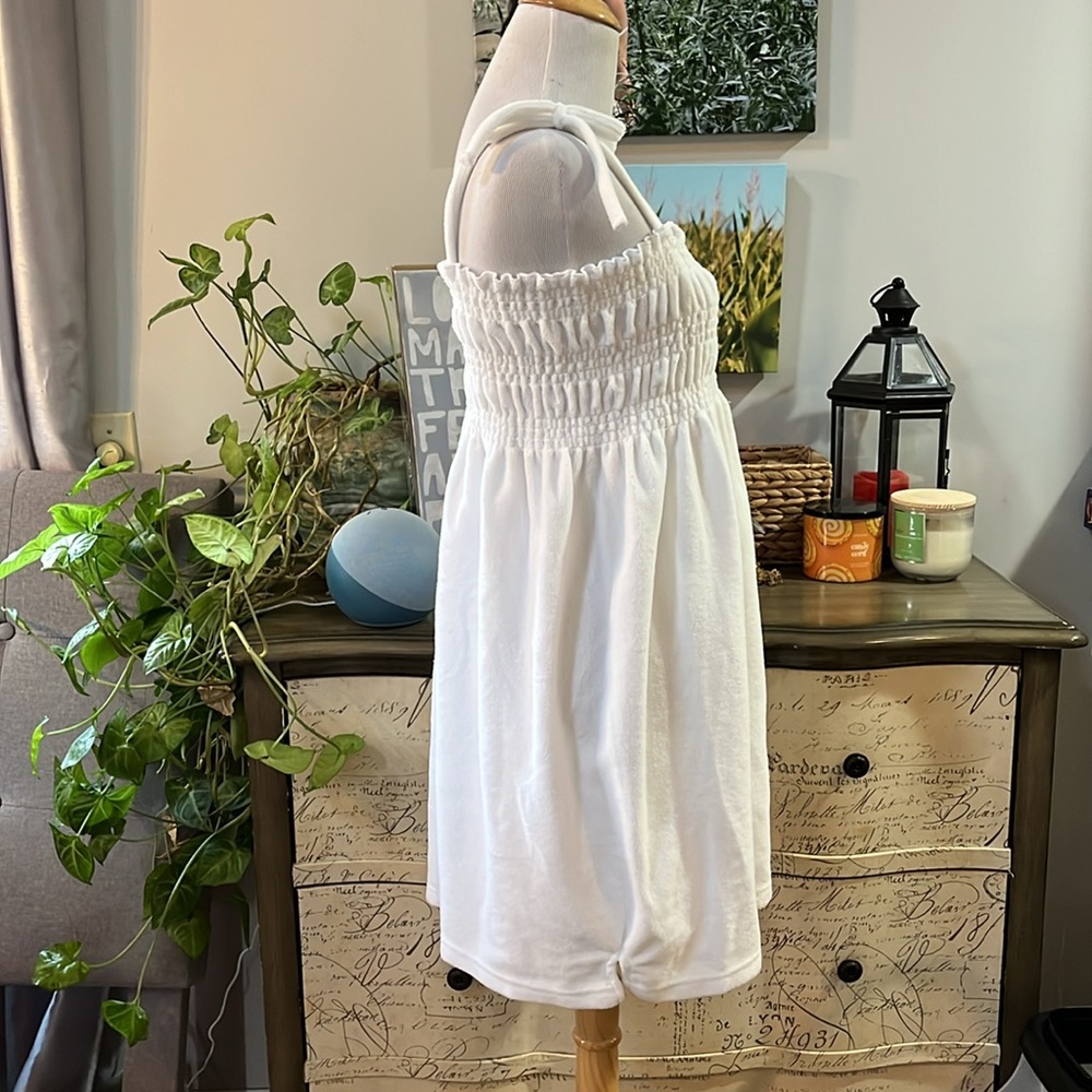 VINTAGE SECRET TREASURES FRENCH TERRYCLOTH DRESS COVERUP ARTIC WHT PLUS SIZE 2X - Picture 5 of 10